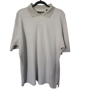 John Henry Mens Short Sleeve Striped Polo Shirt Size Large